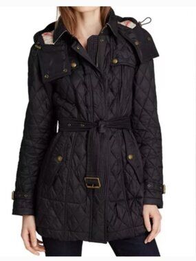 Burberry Finsbridge Belted Quilted Jacket - S